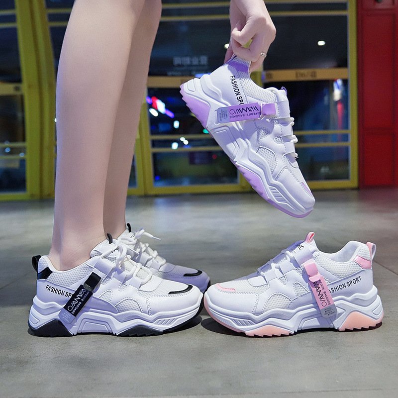 Women's 2020 spring and summer new breathable sports shoes female students white shoes women