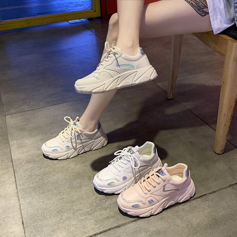 2020 spring new thick-soled sneakers female and female students running